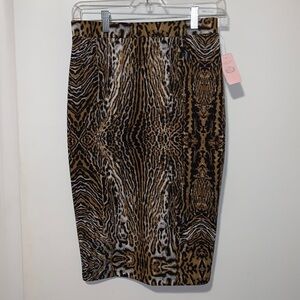 Romeo & Juliet Couture Size Medium Brown Combo Skirt. Style RJ33017. NWT